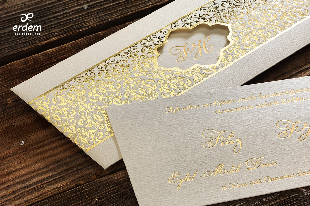 50 pcs Customizable, Luxury Yellow Wedding Invitation Card,Baby Shower Cards and Wish Cards, Save the Date ERD50567