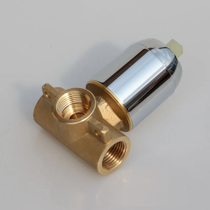 Bathroom Faucet In Wall Mounted Bath Shower Mixer Valve Brass Chrome Concealed shower faucet Round Single Function Actuated taps