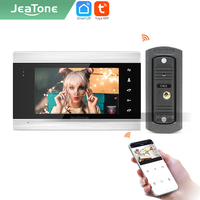 Jeatone Tuya 7 Inch Video Door Phone Intercom Doorbell Smart Home WIFI Intercom Kits Wireless Door Phone For Home Alarm System