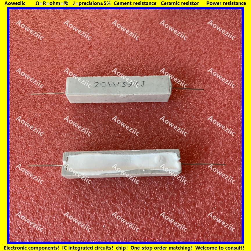 

10Pcs RX27 Horizontal cement resistor 20W 39K ohm 20W39K 20W39KJ 39000 ohm Ceramic Resistance precision 5% Power resistance