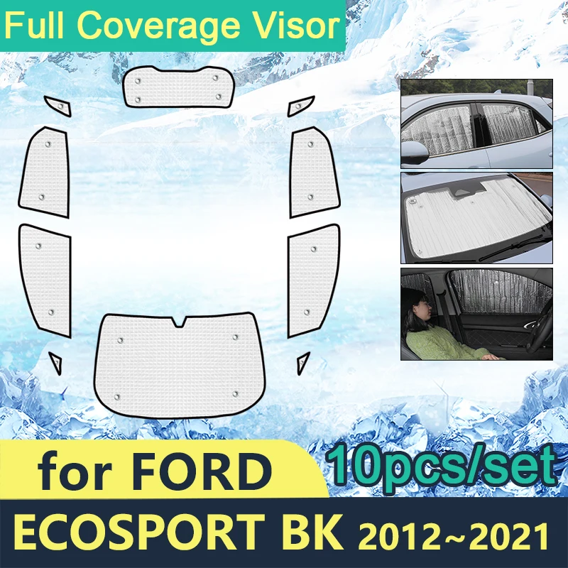 

Full Cover Sunshades For Ford Ecosport BK 2012~2021 Car Sun Protection Windshields Side Shaby Windows Accessories 2020 2019 2018