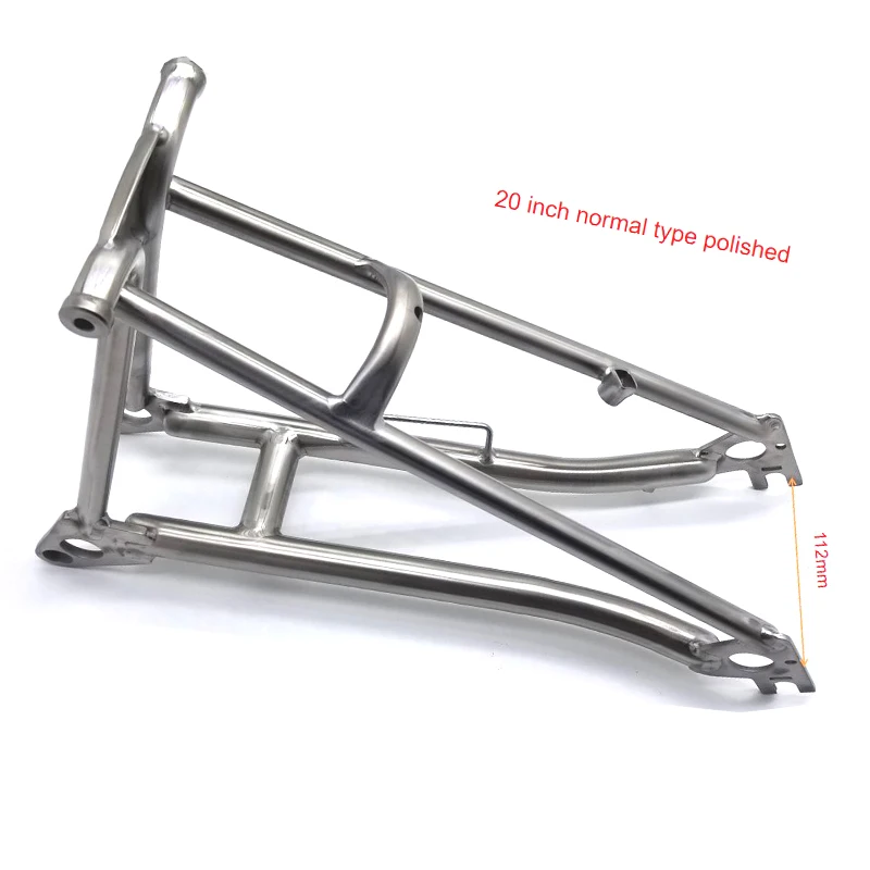 for 20 inch wheels Titanium Rear Triangle fit for Brompton bike 135mm 130mm width and front fork for disc break width 100mm