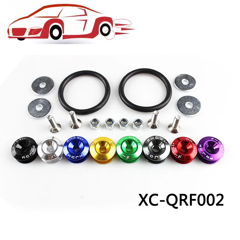 Universal JDM Aluminum Bumper Quick Release Fasteners Fender Washers For Honda Civic Integra RSX with Logo RS-QRF001