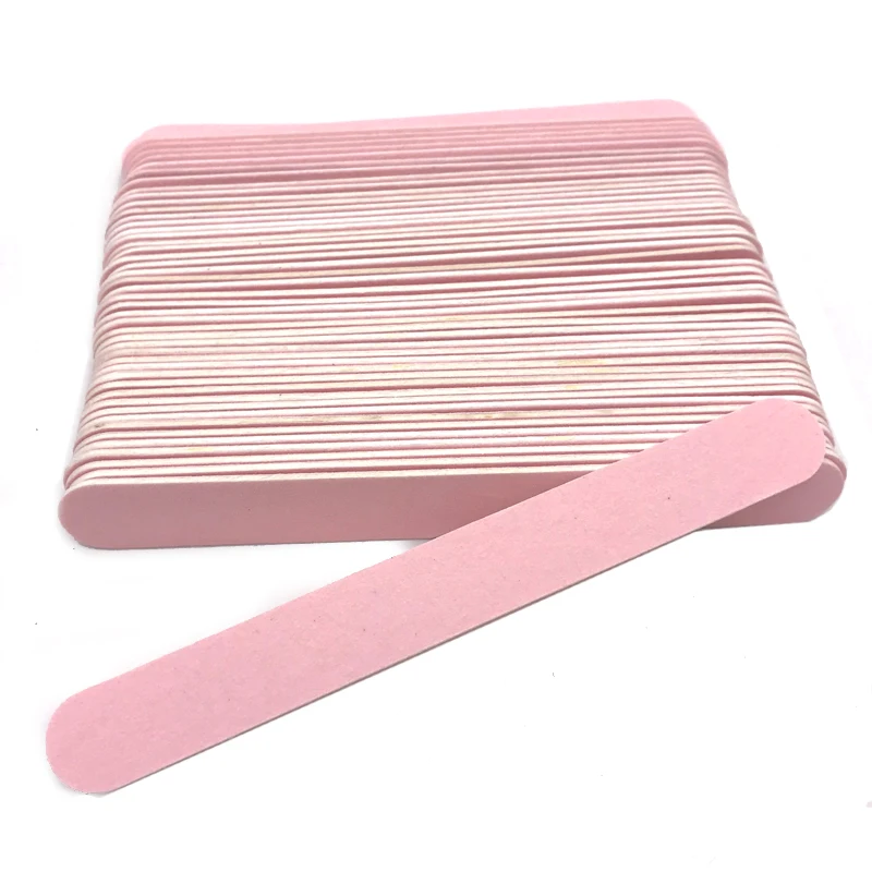 500 pcs Double Side Nail files 240/240 Wood Nail File Lime a Ongle Mini Kalk Nagels Sanderpaper Disposable Manicure Polish Tools