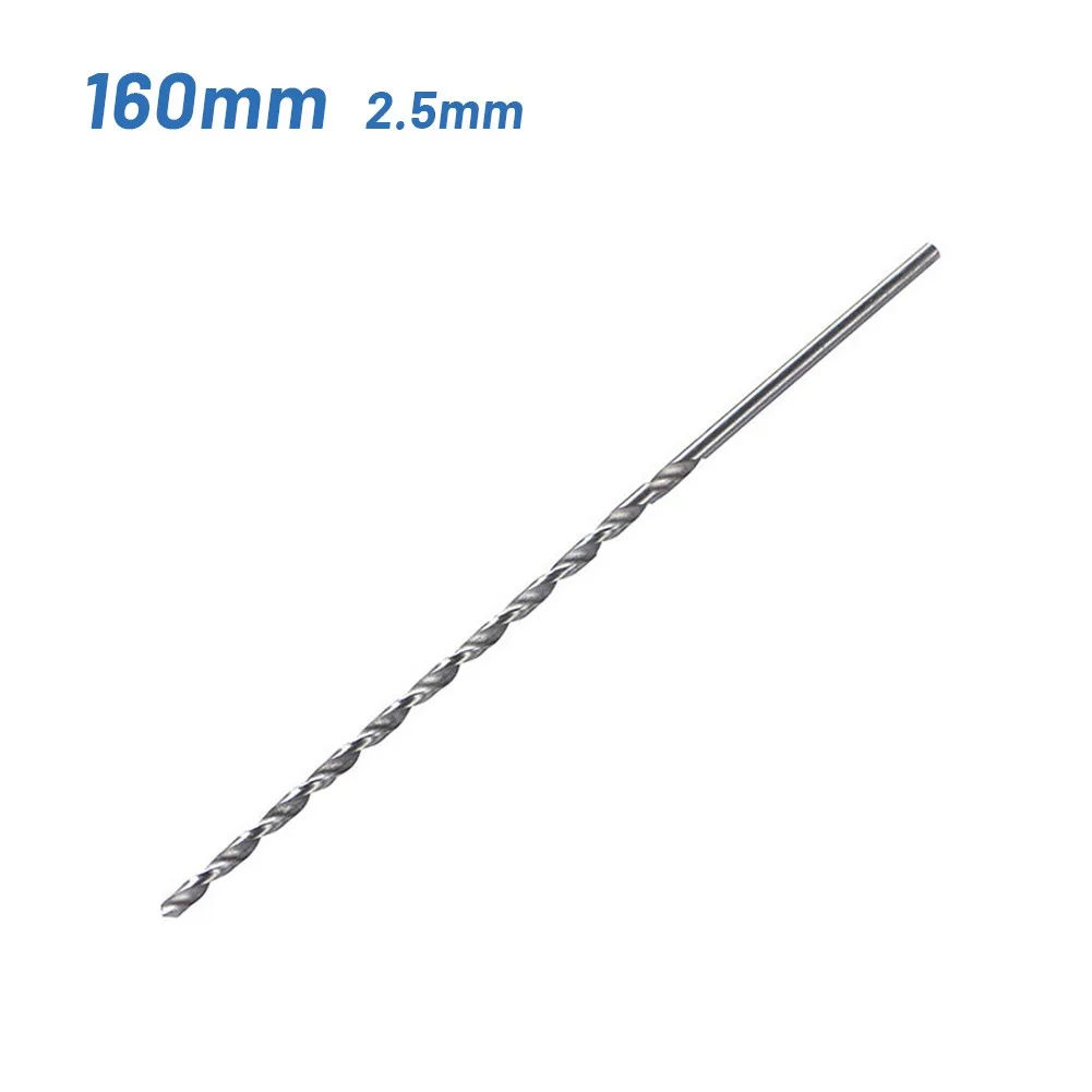 ยาวพิเศษ HSS Straight Shank Drill Bit เส้นผ่าศูนย์กลาง1.5มม./2.5มม./3.5มม./4.5มม./5.5มม.Length160-200mm HSS Straight Shank Drill Bit