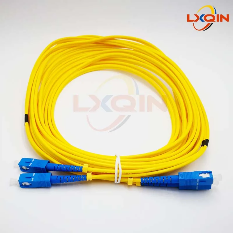 LXQIN 1pcs impressora SC/SC cabo de fibra óptica UPC Simplex 3.0mm PVC Duplo núcleo Fibra Patch Cabo Hoson board para impressora jato de tinta