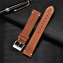 Phát Hành Nhanh Da Watchbands 18Mm 20Mm 22M 24Mm Casual Dây Đồng Hồ Thông Minh Dây Đeo Mềm Mại Mờ Vòng Tay dây Đồng Hồ Đeo Tay