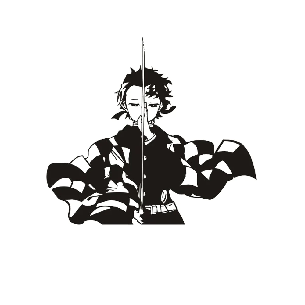 Demon Slayer Wall Decal Kimetsu no Yaiba Vinyl Kamado Tanjirou Wall Stickers Decal Decor Home Decoration Anime Car Sticker