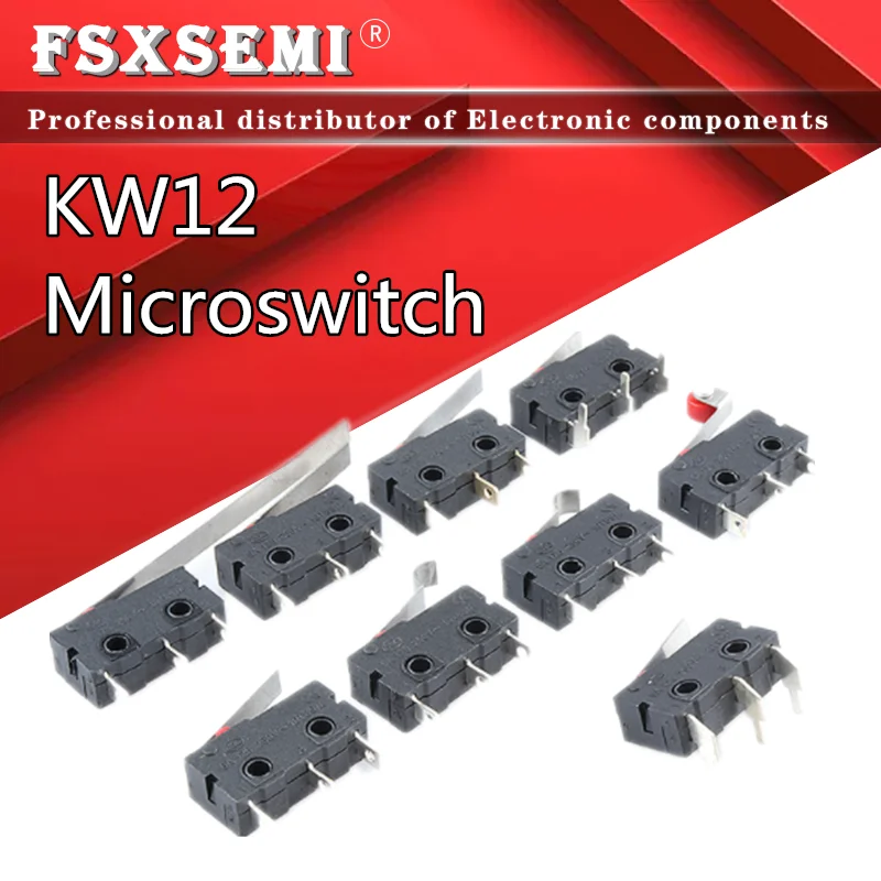 

5PCS KW12 stroke limit switch contact button KW11-3Z-2 micro switch straight handle 5A 125V250V