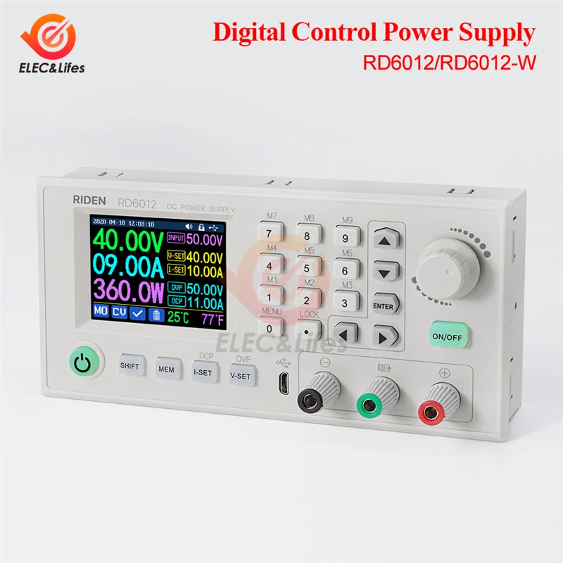 RD6012 RD6012W USB WiFi DC to DC Voltage Step down Power Supply Module Adjustable Buck Converter Voltmeter 60V 12A