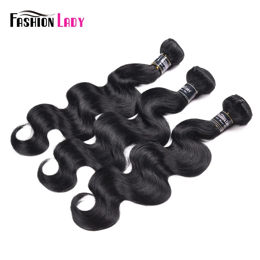 Fashion Lady Pre-colored Jet Black Bundles Human Hair Brazilian Body Wave Bundles Hair Extensions 3 Bundles Per Pack Non-remy