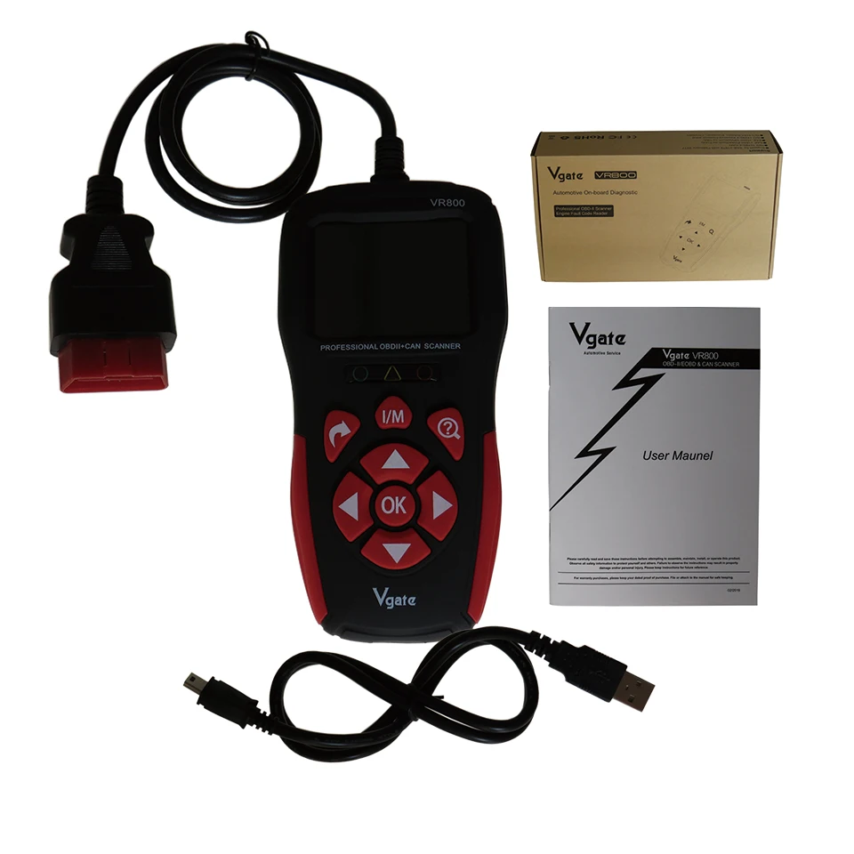 

Универсальные инструменты для диагностики автомобилей Vgate VR800 OBD2, автоматический сканер неисправностей двигателя, стирание, сброс неисправностей, сканирование считывателей кодов OBD 2 ii