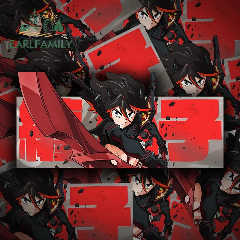 EARLFAMILY-pegatinas de Anime para coche, calcomanía divertida de 13cm x 6cm para Ruko Matoi Kill La Kill Slap, decoración de vinilo impermeable para caravana y motocicleta