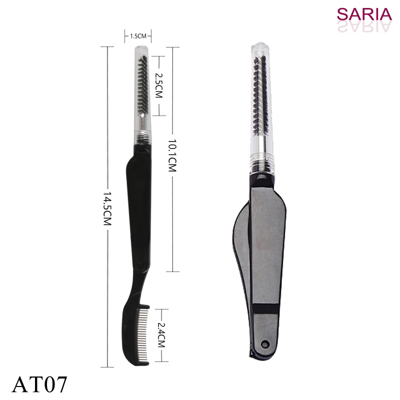 2Pcs Wimperkruller Makeup Lash Separator Opvouwbare Metalen Wimper Borstel Kam Mascara Krul Beauty Make-Up Cosmetische Tool