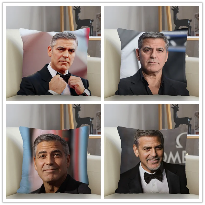 Musife George Clooney Sehun Pillowcase Custom Square Pillow Cover Case Zipper Pillowcase 35*35,40*40,45*45cm Drop Shipping