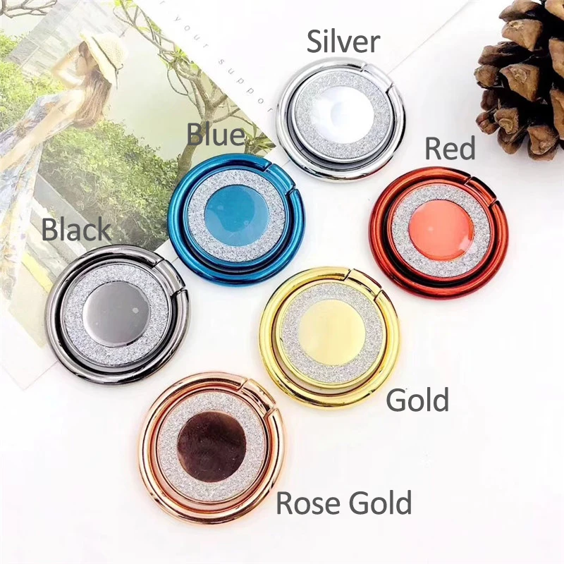 Luxuriöser Metall-Handyhalter Universeller 360-Grad-Drehbarer Fingerring-Halter Magnetische Autohalterung Ständer Zubehör – Detail 17