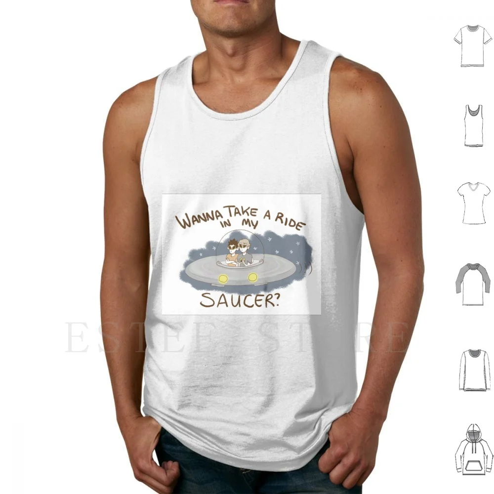 Scrubs Tank Tops Vest Cotton Oikawa Tooru Iwaizumi Hajime Ufo Saucer Iwaoi Oiiwa Pick Up Lines