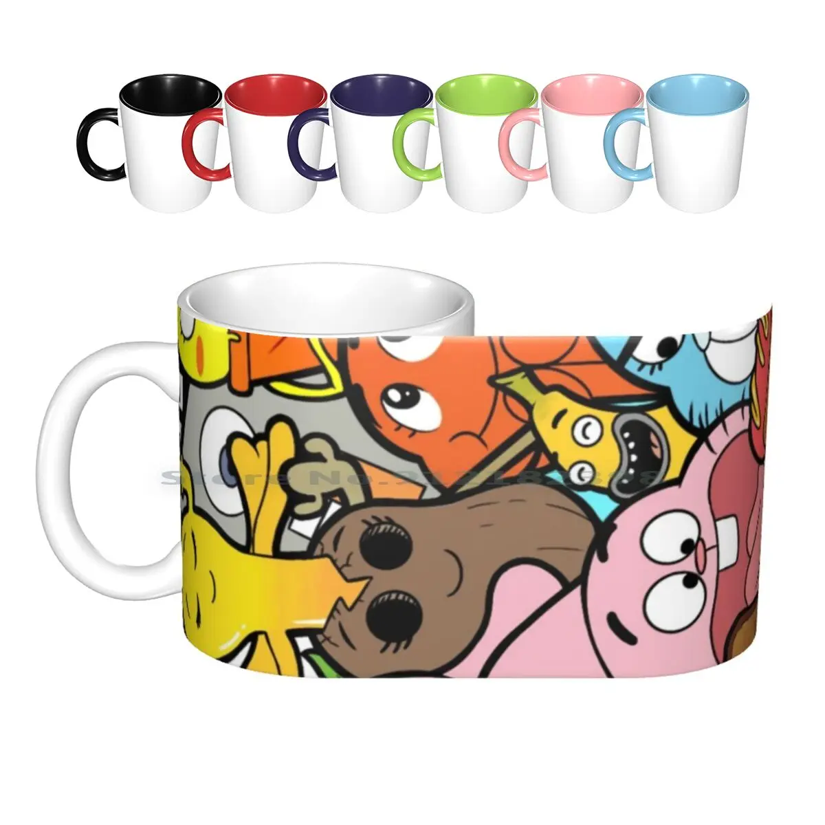 The Doodle Ceramic Mugs Coffee Cups Milk Tea Mug Doodle The Gumball Cartoons Cartoon Fanart Creative Trending Vintage Gift