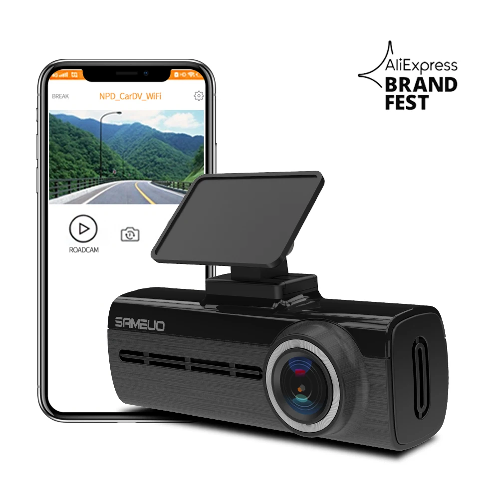 Sameuo car dvr 2 cam Dash Cam front and rear Video Recorder auto Dashcam wifi for car camera recorder 24H Parking Monitoring GPS