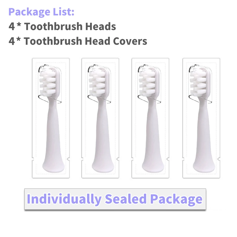 رؤساء فرشاة الأسنان ل شاومي Mijia T100 رؤساء فرشاة الأسنان اللثة الرعاية لينة فرشاة الأسنان رؤساء مع حماية قبعات لتنظيف صحية بالفرشاة