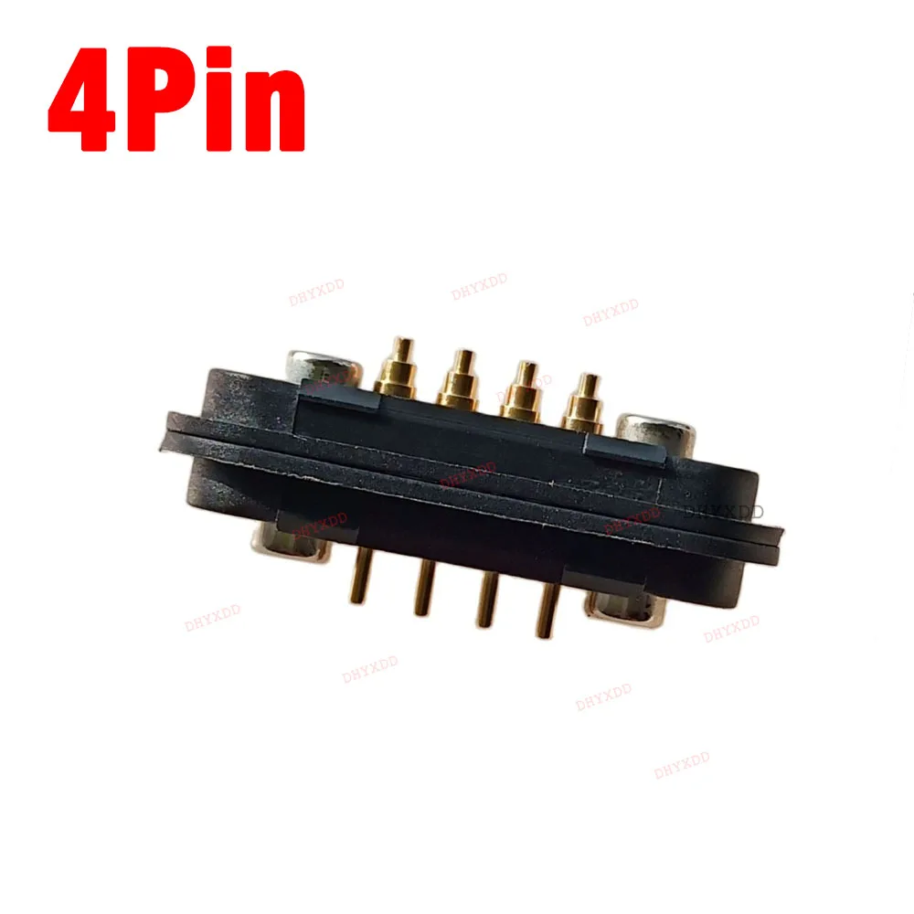 2Pair 5 Pair Spring-Loaded Magnetic Pogo Pin Connector 4 Pole Through Hole Angled Male Female 2A 5V DC Power Charge Probe