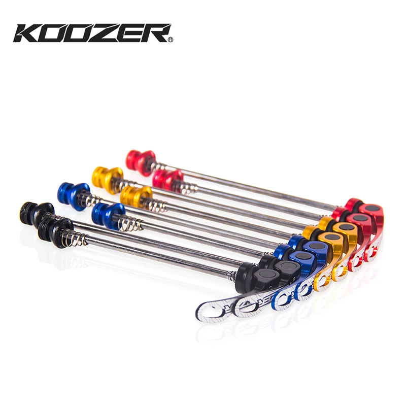 Koozer 1 Pair Bicycle Wheel Hub Skewers Quick Release Front QR100mm Rear QR135mm Mountain Bicycle Road Bike Bicycle Part 141mm