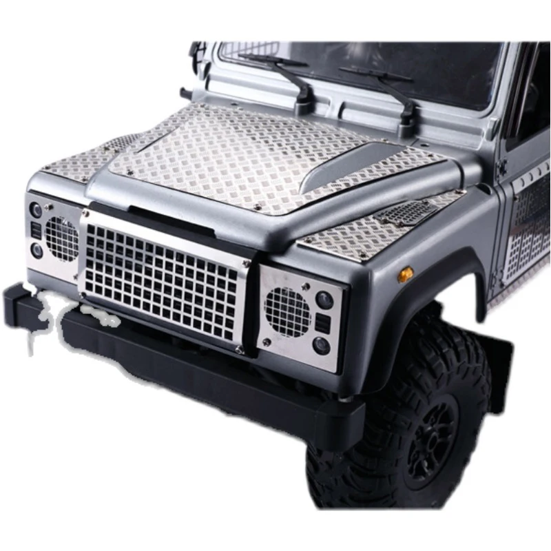 DJCRAWLER RC Car Metal Anti-skid Plate Engine Cover Air Inlet for  Defender Mangniu D90 Modification Upgrade Parts