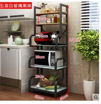 The kitchen sets content rack to be born multilayer domestic use microwave oven rack muti_function store content seasoning shelf