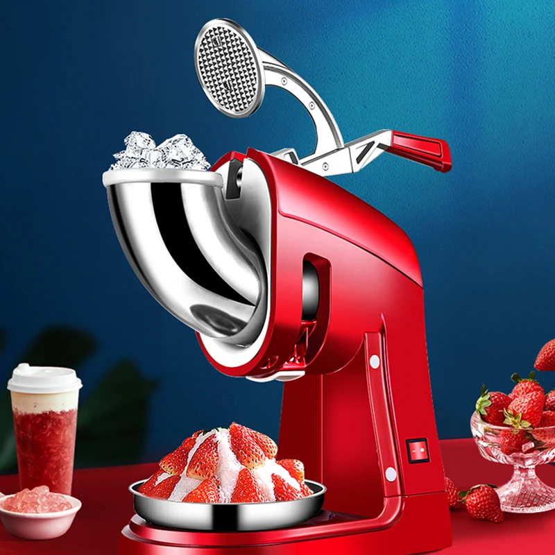 Tritaghiaccio elettrico 220v Macchina per la rasatura del ghiaccio Tritaghiaccio per uso domestico Piccola macchina per la produzione di sabbia di fango di ghiaccio commerciale