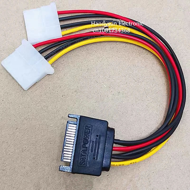 SATA كابل تمديد الطاقة المسلسل ATA 15pin ذكر إلى موليكس IDE المزدوج 4pin أنثى امدادات الطاقة لمحرك الأقراص الصلبة محرك أقراص صلبة HDD