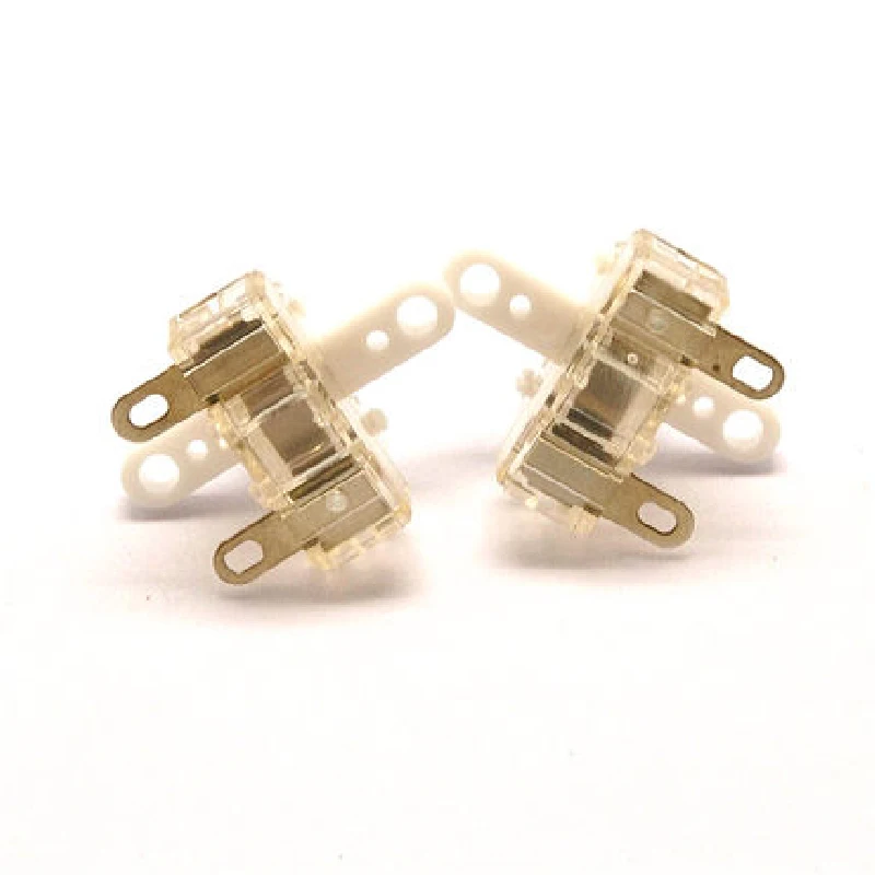 10Pcs PBS-04โปร่งใสปุ่มสวิทช์10A/250V สวิตช์ล็อคด้วยตนเอง