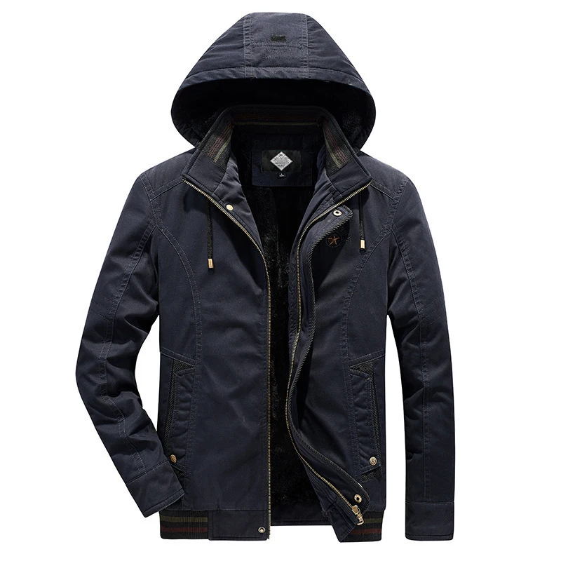 New Military Winter Jacket Men Outdoor Cotton Thick Warm Windbreaker Mens Parka Wool Liner Hooded Casacas Para Hombre Size M-4XL