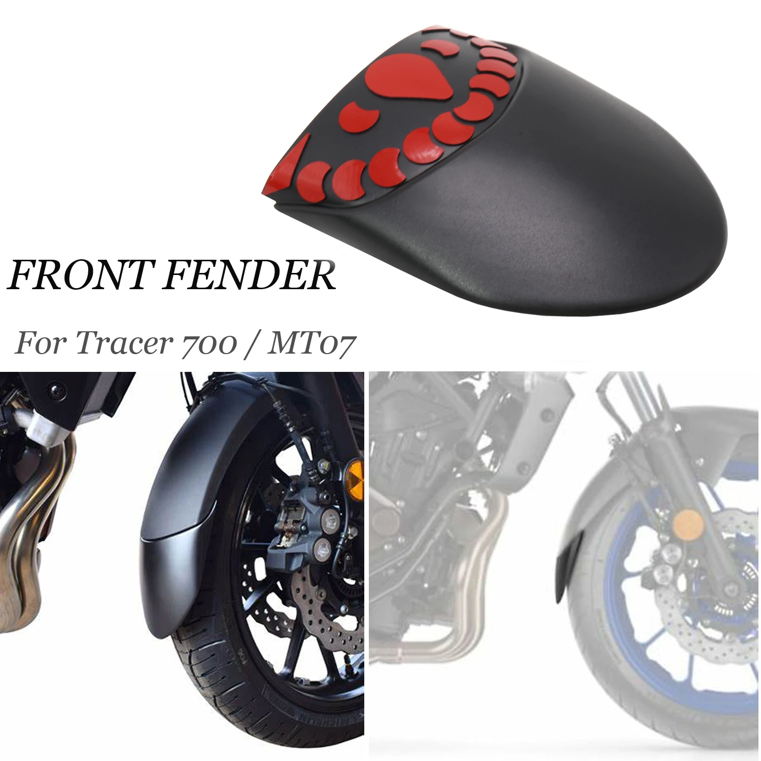

NEW For Yamaha Tracer 700 2020 2021 Yamaha MT07 MT-07 2018 2019 - Motorcycle Front Wheel Fender Rear Extension Fender Mudguard