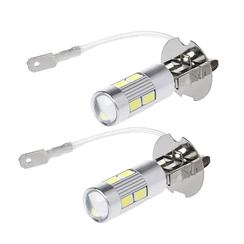 2PCS Car Lights H3 10SMD 5630 LED Bulbs for Fog Lights 12V h3 LED Bulb Auto Lamp Day Running Light