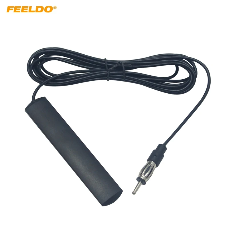 

FEELDO Universal Car Radio FM Antenna Signal Amplifier Antenna with 3m Cable For Vehicle Boat Signal Enhance Antenna #6177