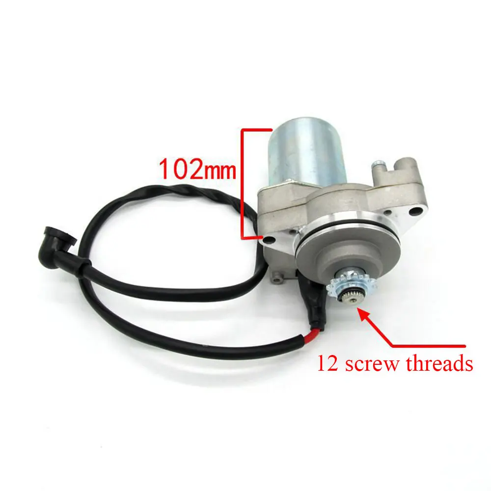 Motorcycle Electric Starter Motor 12 Teeth 3 Bolt For 4-Stroke 50 70 90 110 125Cc ATV Quad Pit Bike Go Kart TAOTAO