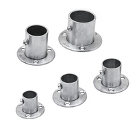 Stainless Bracket 16-32mm Dia Tube Support Flange for Wardrobe Pole G88A