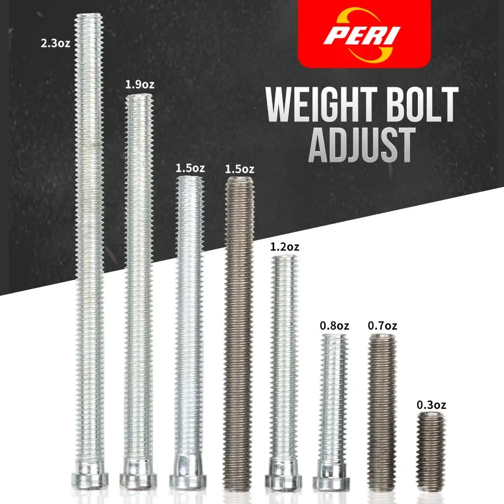 PERI Weight Bolt Adjust, Adjustable Billiard Accessories, 2.3oz, 1.9oz, 1.5oz, 1.2oz, 0.8oz, 0.7oz, 0.3oz, 8 Pcs