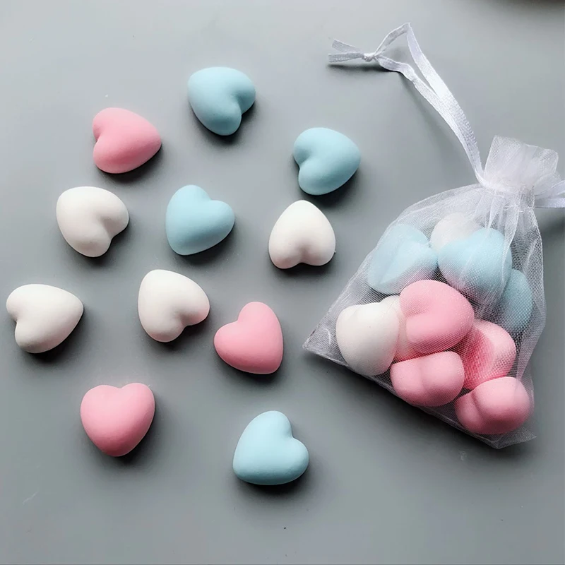 7holes 3D Love Shape Mini Love Silicone Mold Soap Mold Aroma Plaster Gypsum Mould DIY Ice Cube Tray Molds Chocolate Cake Decor