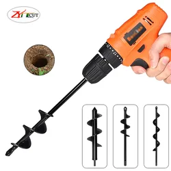 Drillforce-broca en espiral para maceta de jardín, Bombilla de flores, eje hexagonal, barrena para patio, jardinería, ropa de cama, poste de plantación, herramientas para excavación de agujeros