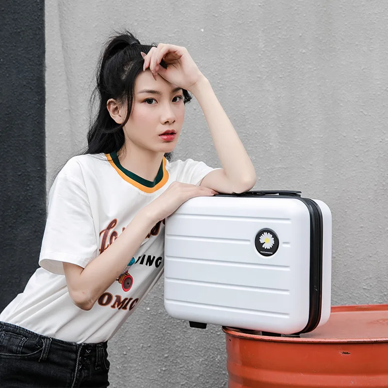 16 Inch Portable Korean Small Suitcase Student Travel Storage Bag Xiaoqingxin Wash Bag Cosmetic Case 15X25X34CM