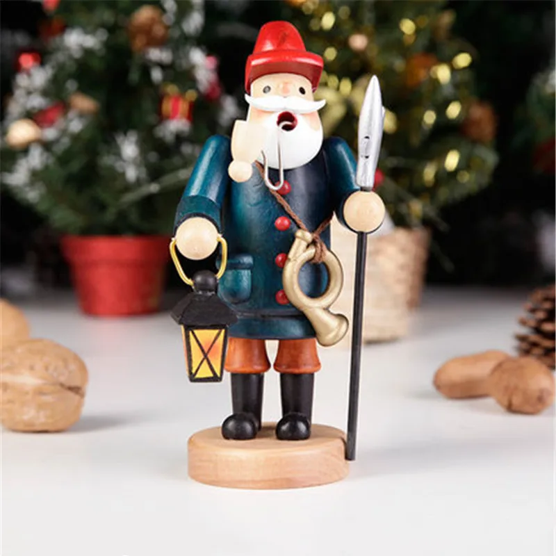 Nordic Creative Home Decor Accessories Christmas Wooden Smoke Doll Incense Burner Statue Living Room Decoration Sculpture A1065