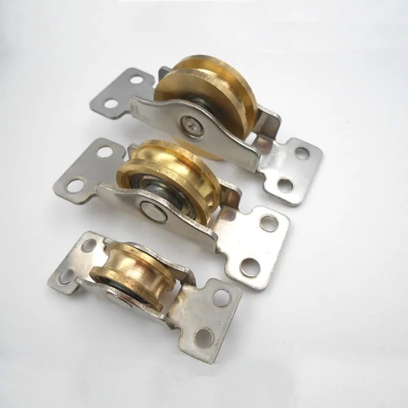 

Раздвижная дверь из алюминиевого сплава, пластиковый стальной оконный шкив, вогнутое колесо, латунная роликовая фурнитура