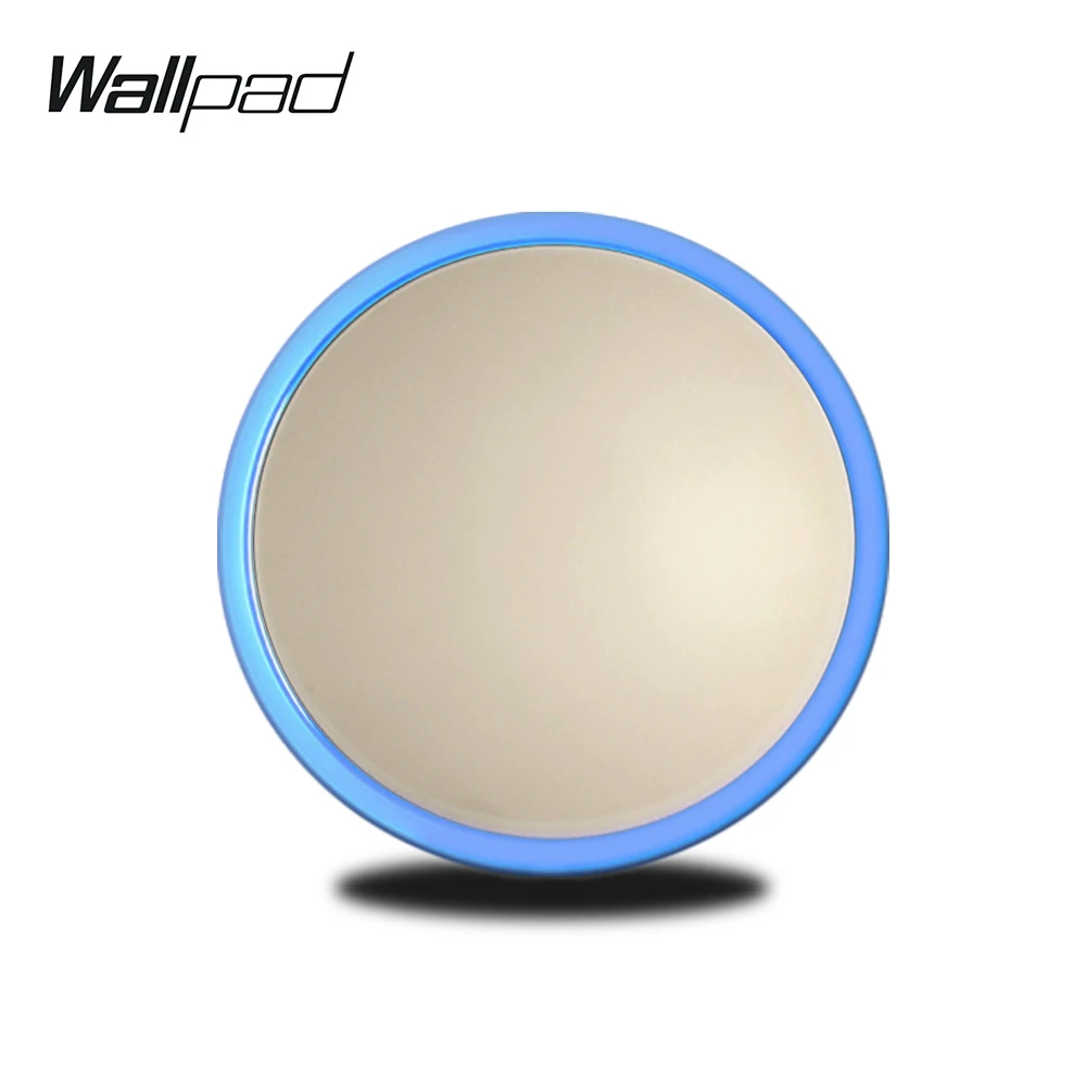 Wallpad L6 1 Gang Wall Switch Push On Off Button Circle LED Indicator Light Power Switch 5 Colors DIY Free Combination