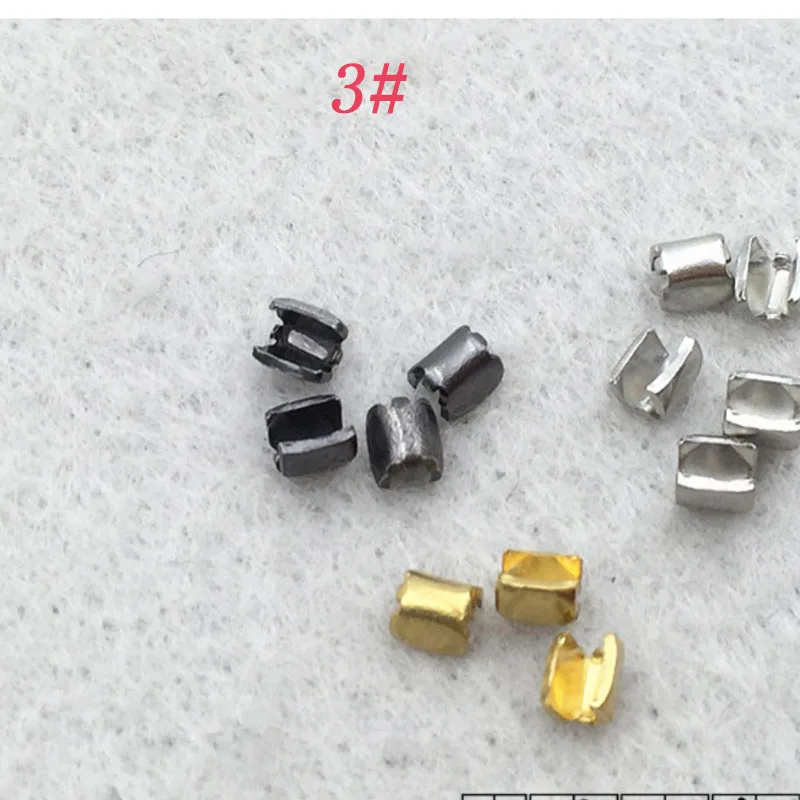 20 pz/lotto 3 #5 #8 #10 #12 #15 argento dorato nero bronzo a forma di U tappo europeo lungo della chiusura lampo del metallo per gli accessori della