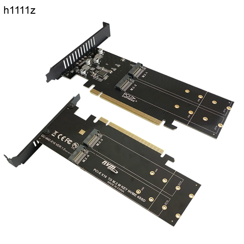 

IHyper m.2 X16 до 4X NVME PCIE3.0 GEN3 X16 до 4 * NVME RAID CARD PCI-E VROC CARD RAID Hyper M.2X16 M2X16 4X X4 NVME * 4 RAID Mining