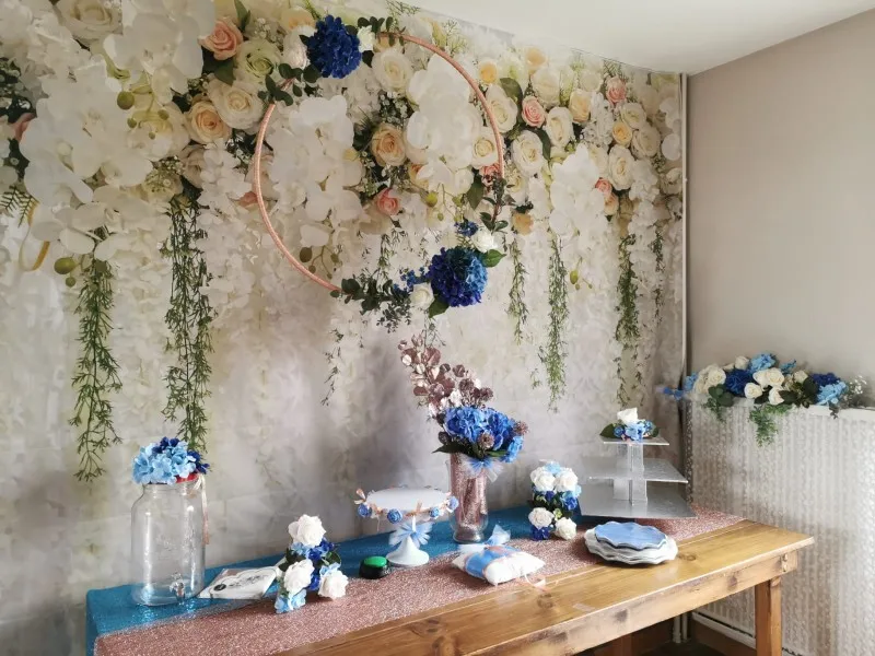 Wedding Scene Party Decoration Photocall Bridal Shower Backdrop Flowers Wall Floral Baby Birthday Photography Background