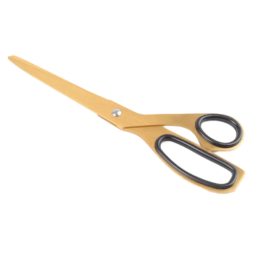 Asymmetry Fabric Dressmaking Cutter Tailor Shear Golden Scissors Household Cutting Tools Office And Home Scissors