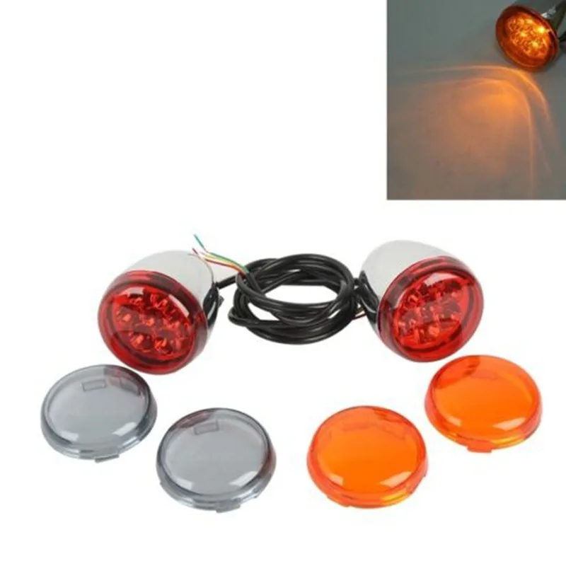 Motocykl przednie kierunkowskazy światła LED dla Harley Sportster XL 883 1200 1992-2016 1993 1994 2014 2008 Amber
