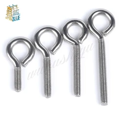 2/5/10Pcs M4 M5 M6 M8 M10 304 Stainless Steel Sheep Eye screw Bolt Ring Hook/ Hanging Ring Screw